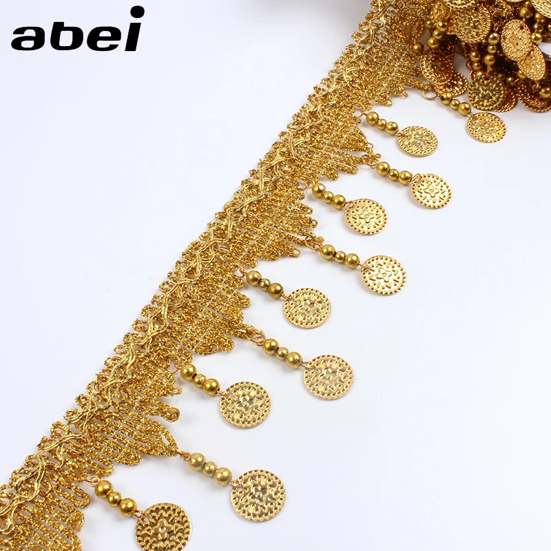 2yards 70mm Braided Beads Lace Fringe Sequins Paillette Tassel Ribbon Stage Performance Suits Wedding Dress Sewing Fabric DIY lace ribbon lace fabric lace sewing accessories lace sewing supplies lace accessories lace garment accessories lace decoration clothing craft accessories