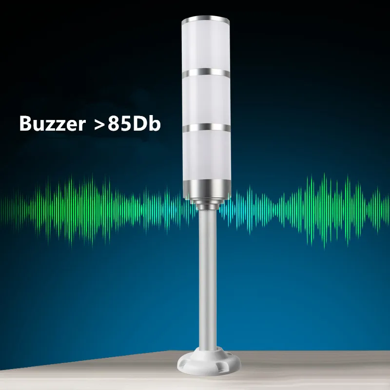 Alarme de signal en aluminium anticorrosion, lumière de pile multicouche industrielle, voyant d'avertissement, voyant de sécurité 24V, lampe témoin pour machines CNC