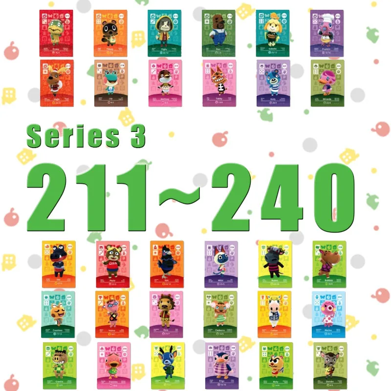 

Amiibo Animal Crossing New Horizons Amiibo Card Set Work For NS Switch Games Series 3 (211 to 240)
