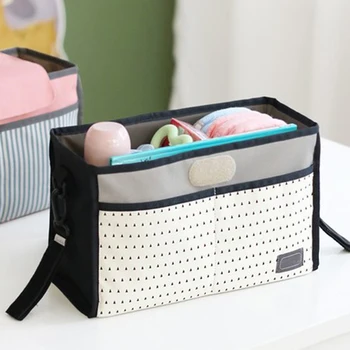 

Hot Sale 1PC Stroller Organizer Trolley Hanging Holder for Diaper Clothes Stripes Waterproof Baby Large Space Portable Bag