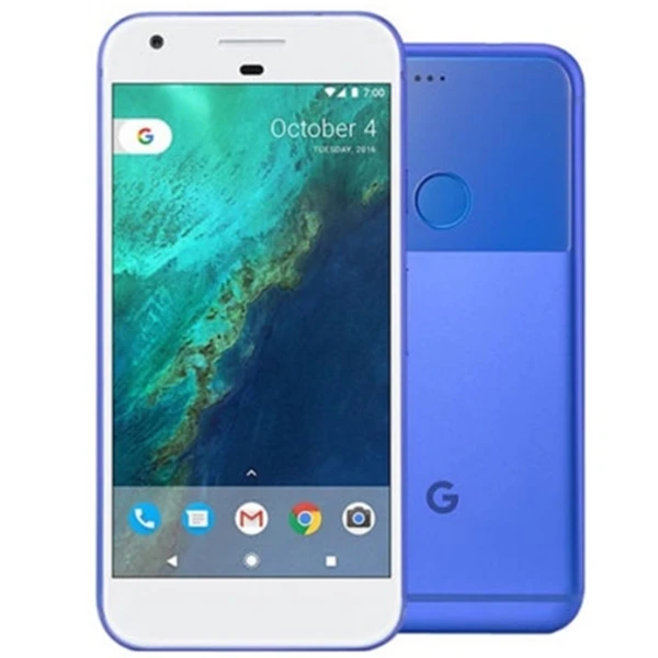 Синий Google Pixel XL,, 5,5 дюймов, четырехъядерный процессор, 4 ГБ, 32 ГБ/128 ГБ, камера 12 МП, LTE, 4G, 2160 P, Android, разблокированный отремонтированный мобильный телефон - Цвет: Синий