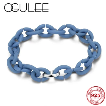 

21cm Hard Rubber X Bracelet for Men Women Ocean Blue Hand Chain Mens Bracelets Wholesale Jewelry