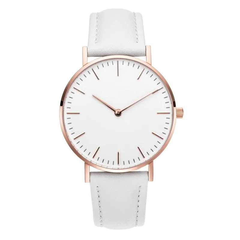 

Simple Watch Women Dress Leather Band Analog Quartz Wristwatch Fashion Luxury Ladies Golden Rose Gold Watch Clock Female