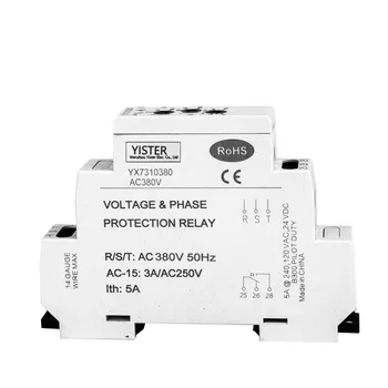 

YX7310 Single Phase Voltage Relay Adjustable Over or Under Voltage Protection Monitor Relay 380V 5A