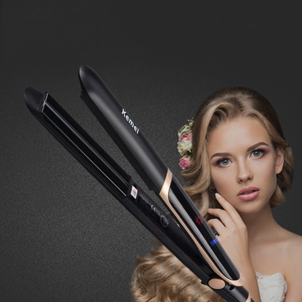 Профессиональный Керамический выпрямитель для волос 2 в 1 утюжок с ИК-датчиком