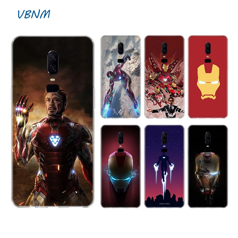 

Marvel Miracle Heros iron Man Soft Rubber TPU Silicone Back Case For OnePlus One Plus 1+ 7 Pro 6 6T 5 5T 3 3T Hull Coque Cover