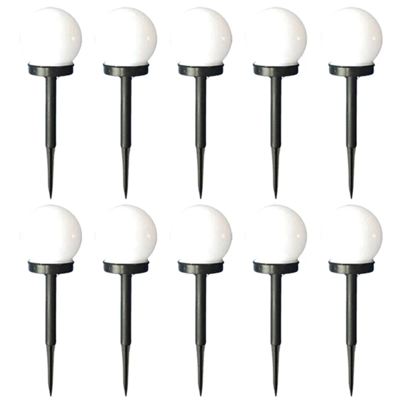 

LED Solar Garden Light, Solar Globe Lights Outdoor Globe Stake Light Garden Path Lighting for Garden Warm White 10 Pack
