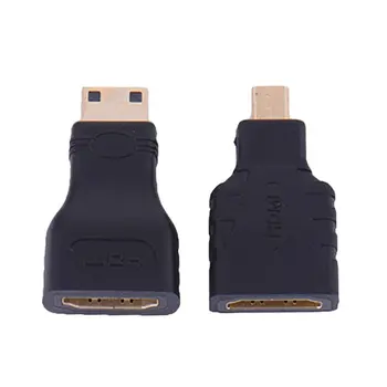 

HDMI for Micro HDMI + HDMI to Mini Gold Plated Converter HD Connector Extension Adapter for Video TV for Xbox 360 HDTV 1080P