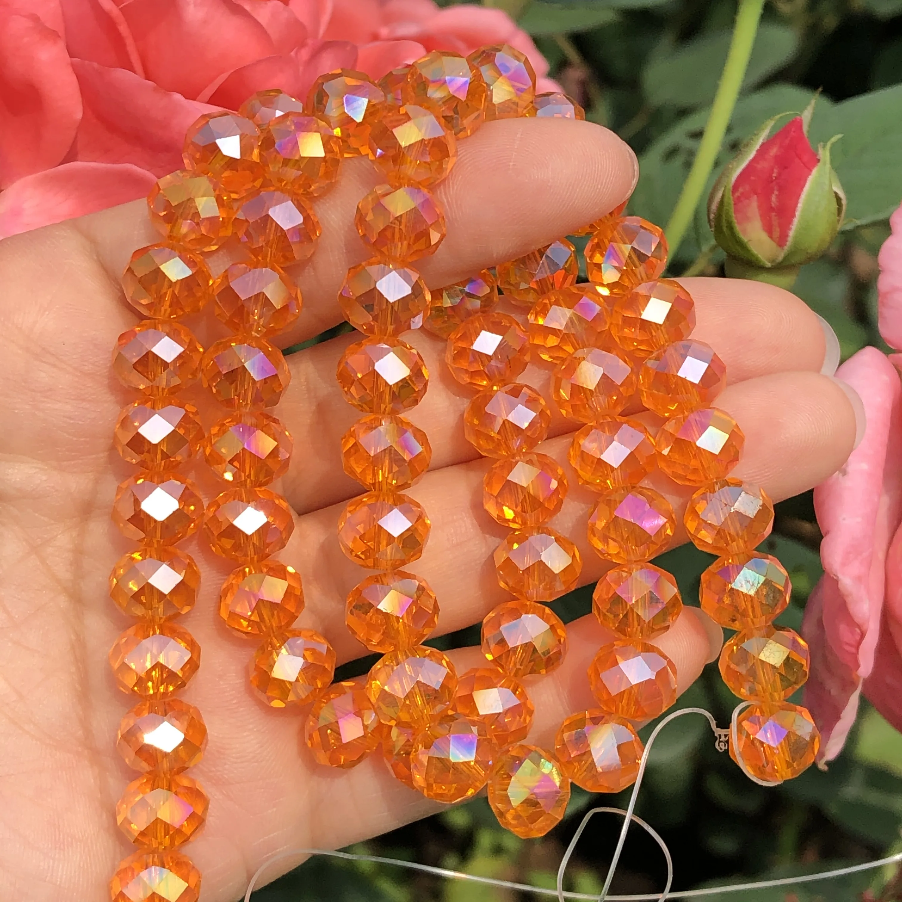 Faceted Red Natural Crystal Glass Beads Loose Round Rondelle Beads For  Jewelry Making DIY Bracelet Necklace 4/6/8/10/12mm 15Inch - AliExpress