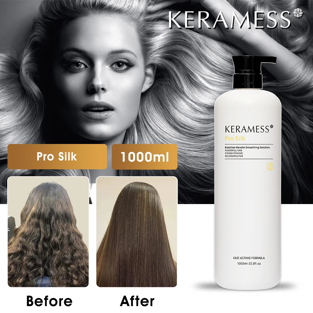 KeraMess Pro Silk Straightener Brazilian Keratin Treatment Hair Straightening Cream Curly Hair Correction Product To Straighten