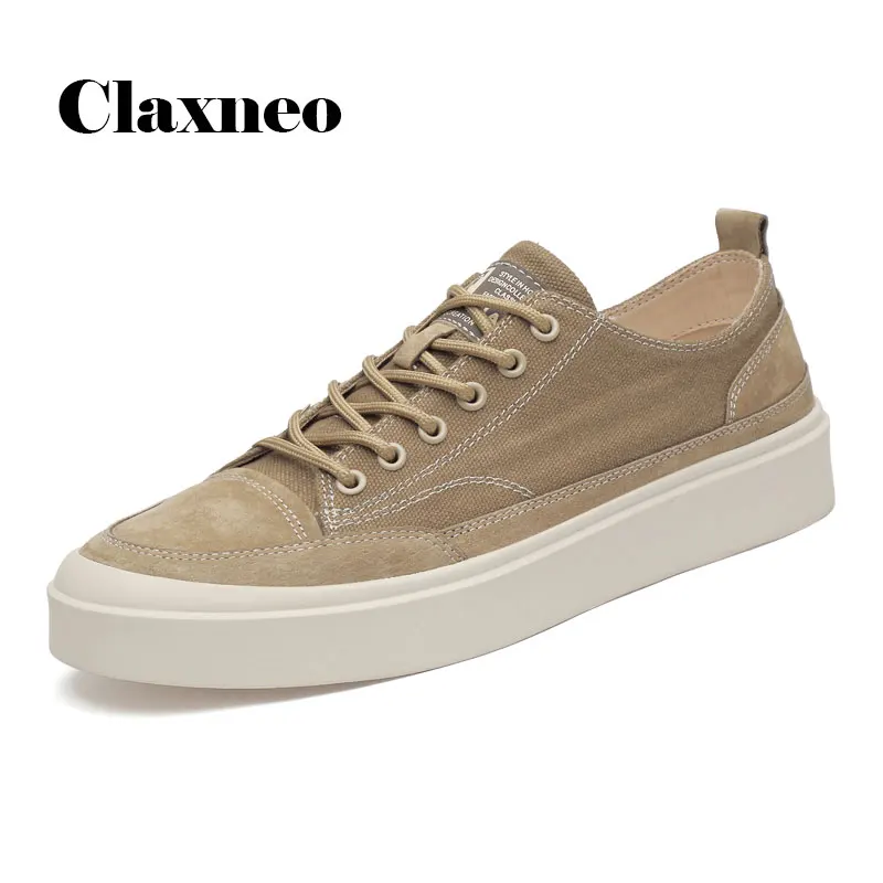 

Man canvas shoes 2020 Summer Men's Shoe Casual Footwear Khaki Fashion Male Sneakers Breathable British Style