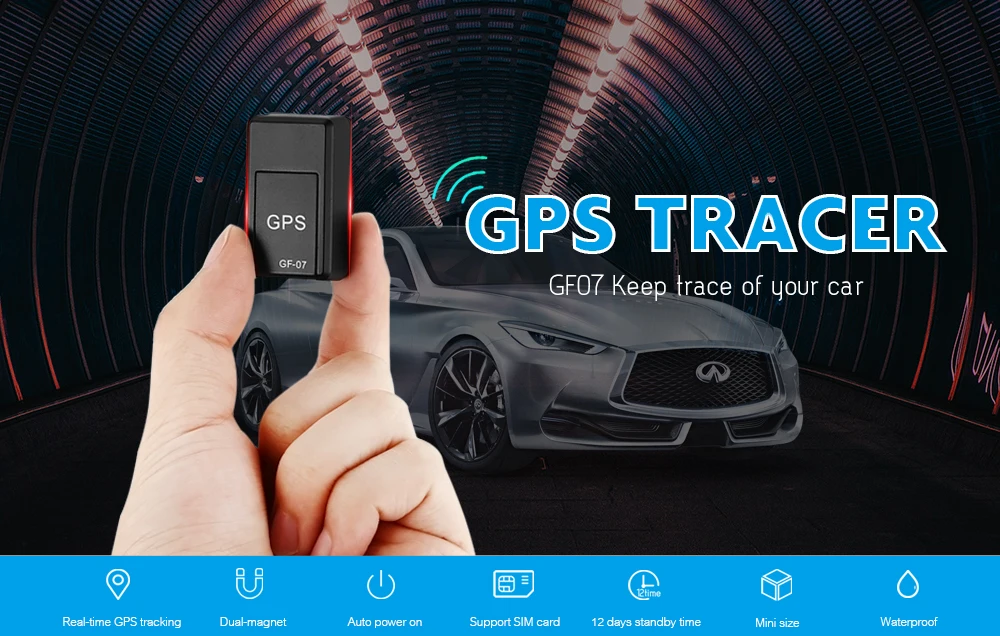 GF07 магнитный мини автомобильный трекер gps в реальном времени отслеживающее устройство локатора автомобильные аксессуары XQ-168