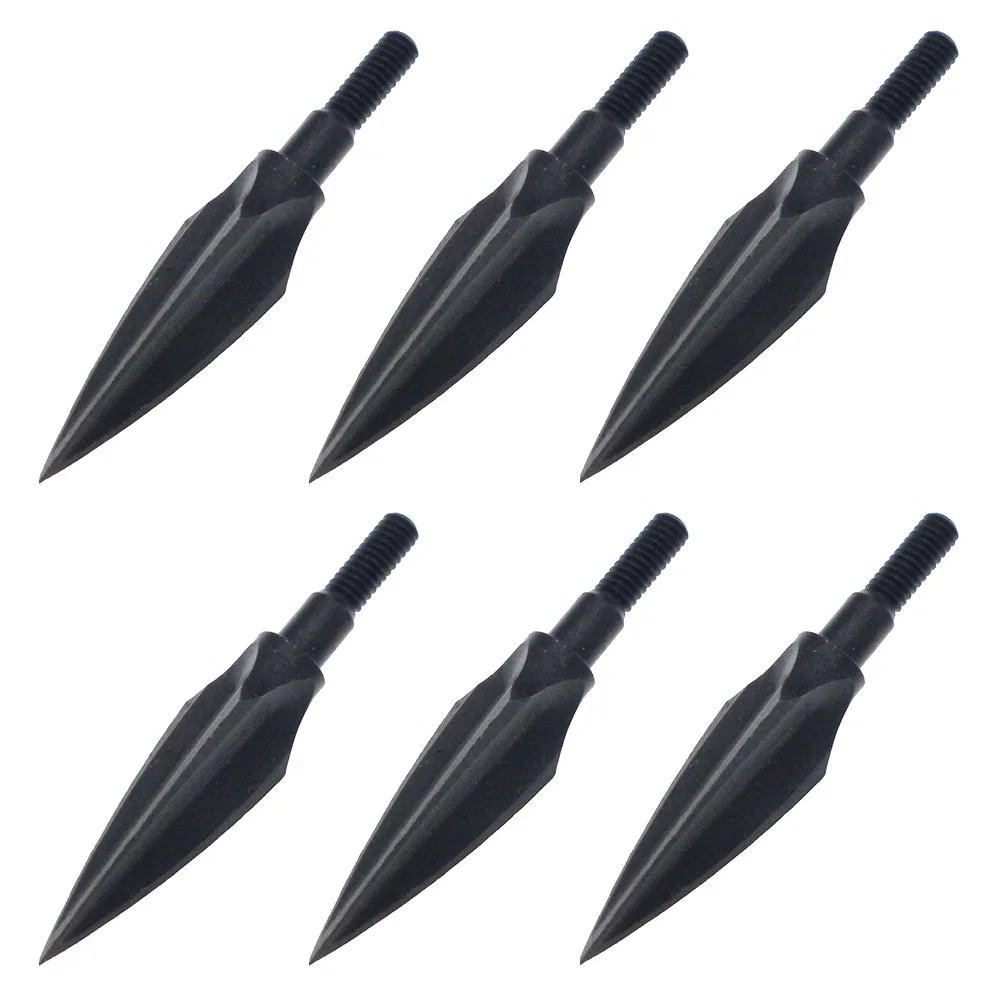 6 шт. черные ивы Broadheads стрельба из лука углеродный стальной наконечник стрелы наконечники для изогнутого блочного Лука арбалета - Цвет: Type 2 (6pcs)