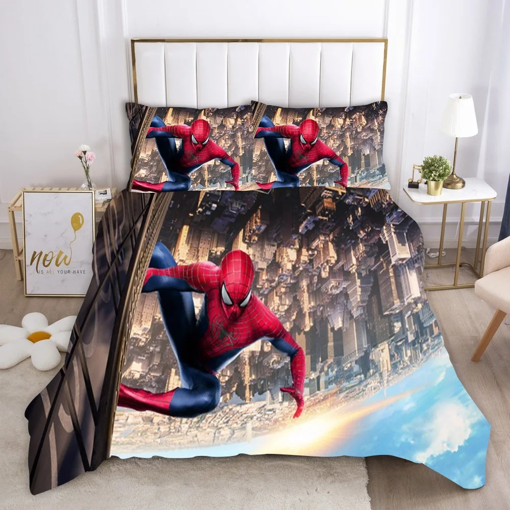Disney Spider Man Bedding Set Character Boy Luxury Duvet Cover Bedlinen