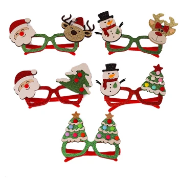 

Christmas Decorations Cartoon Old Man Glasses Frame Children Holiday Party Gift