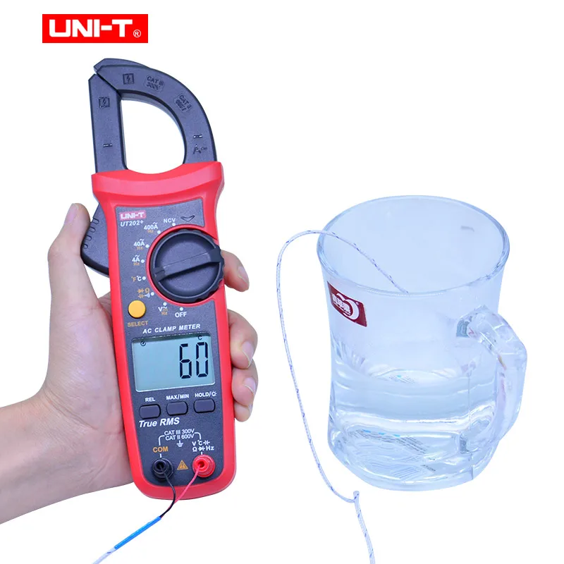 UNI-T True RMS Digital Clamp meter UT201+/UT202+/UT203+/UT204+ 400-600A Auto range multimeter NCV false detection protection