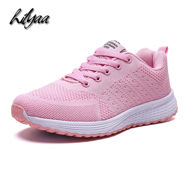 

New Fashion Girls Candy Colors Sneakers Female Flats Flying Weaving Sports Running Flats Mesh Breathable Lace-Up Sneakers Women