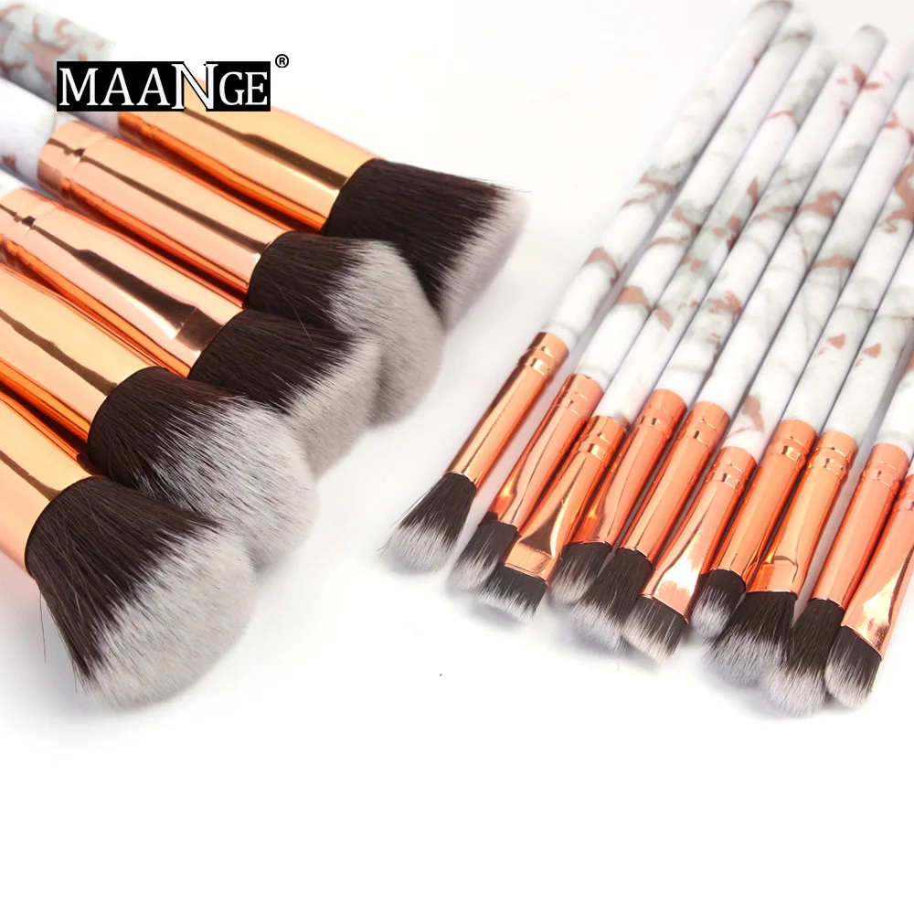 

Hot Sales Maange 15 Marbling Makeup Brush Set Beginners BEEKING Beauty Tool