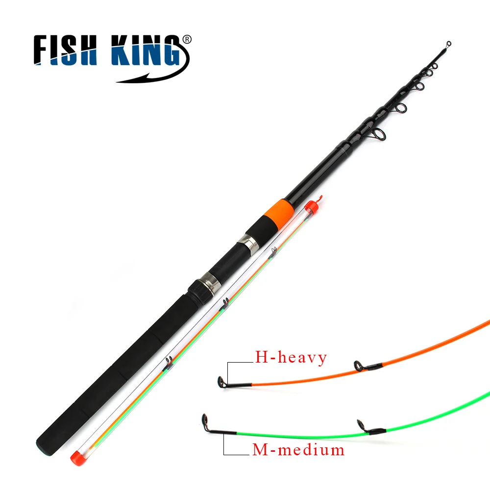 

FISH KING 2 Top Tip High Carbon Fiber Telescopic Feeder Spinning Rod 3/3.3/3.6/3.9m C.W. 120g Carp Fishing Rod Travel olta