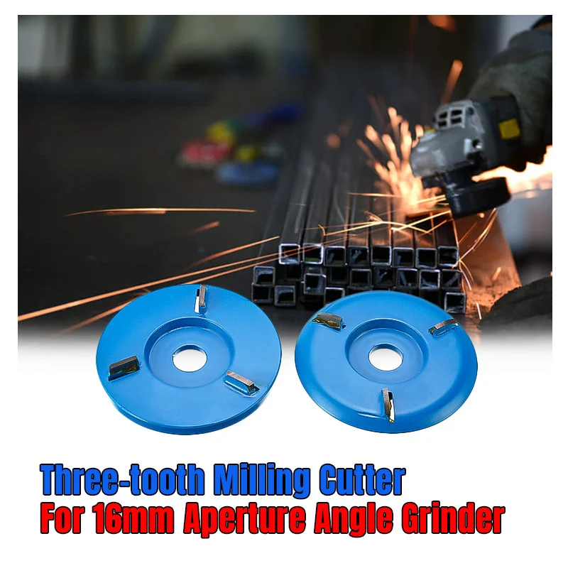 

Blue Power Wood Carving Disc Angle Grinder Woodworking Turbo Plane For 16mm Aperture Angle Grinder Attachment Milling Cutter