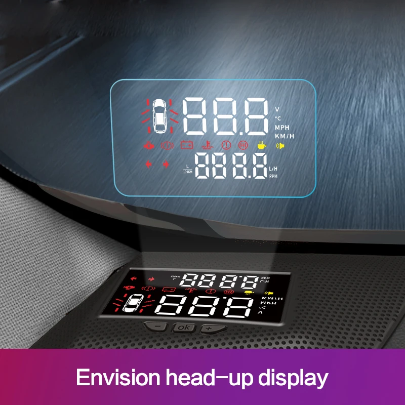 Автомобильный gps скоростной дисплей Obd Hud экран для лобового стекла автомобиля проектор OBD2 разъем для Buick envision левосторонний привод
