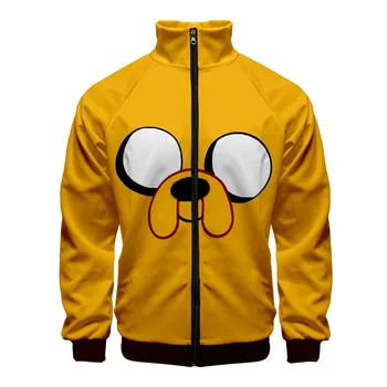 

Adventure Time Print Stand Collar Jacket Men/Women Winter Fashion Casual Harajuku Comfortable Jacket Coat Hot Sale