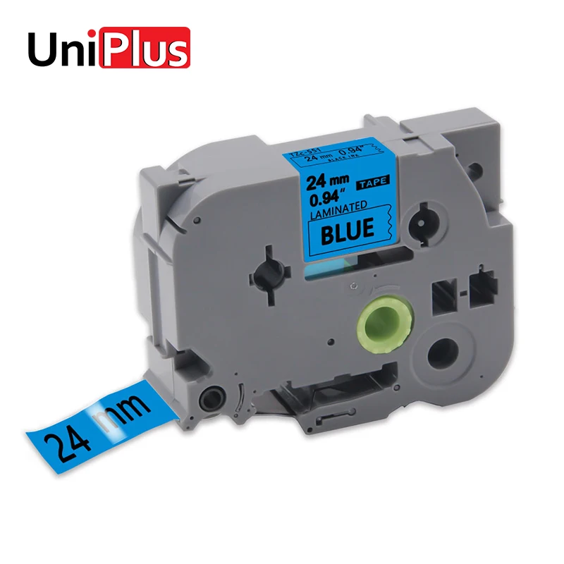 UniPlus Labeling Tapes Replacement for Brother TZ Series TZe-551 tze551 tz-551 Black on Blue Label Printer Ribbon PT-9800PCN |