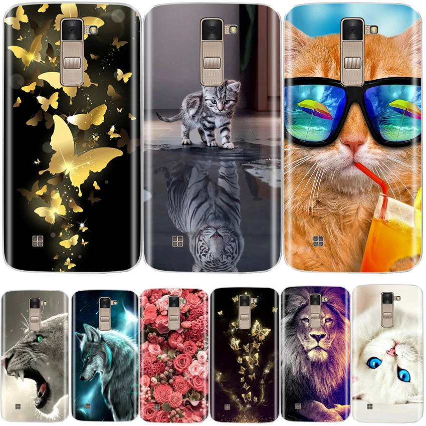 Чехол для телефона LG K8 силиконовый мягкий ТПУ Модный цветочный узор окрашенный защитный чехол для LG K8 задняя крышка чехол s