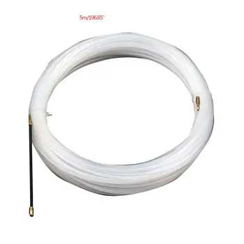 

White Guide Device Nylon Electric Cable Push Pullers Duct Snake Rodder Tape Wire 831F