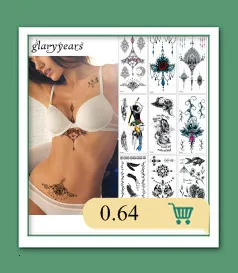 Glaryyears 1 лист цветочный узор временная татуировка наклейка красочная поддельная Вспышка водонепроницаемый Модный маленький боди-арт мужской женский AQ