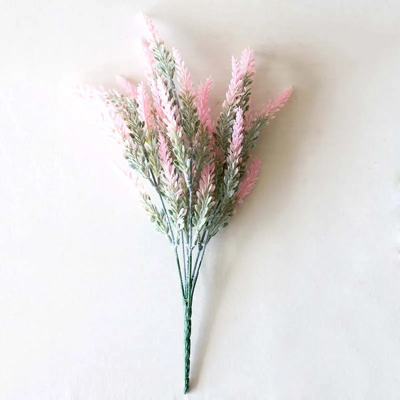 Pink Горячая имитация лаванды искусственный цветочный горшок композиция для домашнего сада декор NDS66 - Цвет: Pink