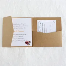 Hochzeit Einladungen Tri-Falten Tasche Sparen Sie Die Tag RSVP Lädt Personalisierte Text Druck Perle Handwerk Papier Multi Farben