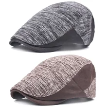 Мужская газетная шляпа вязанная хлопковая шапка Гольф Вождение остроконечная плоская берет таксиста Кепка