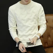 ^#Cheap Winter Knitted Sweater Man Christmas 2019 Autumn Brand Pullover Casual Thick Warm Fashion Designer Solid White Black Male Jumper ^#Cheap Winter Knitted Sweater Man Christmas 2019 Autumn Brand Pullover Casual Thick Warm Fashion Designer Solid White Black Male Jumper