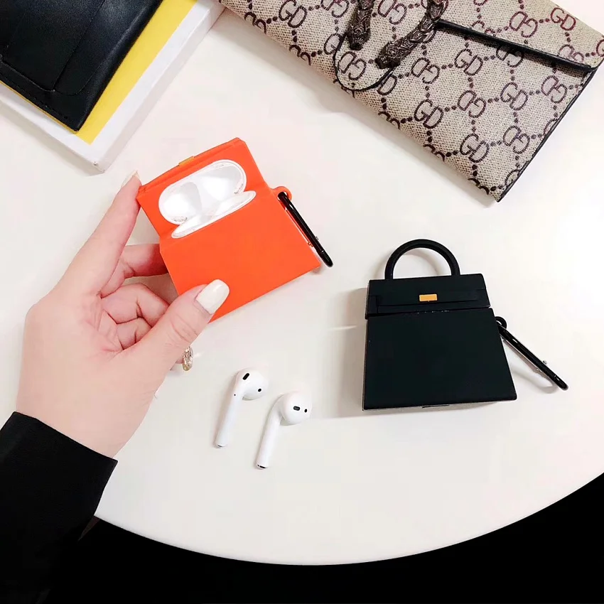 3D Silicone luxury Fashion Handbag Women's Shockproof Headphone Cases For Apple Airpods 1 2 Silicone Earphone Protection Cover (5)