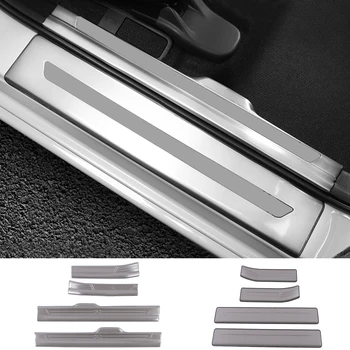 

For Honda Fit Jazz GR 2020 2021Exterior Car Accessories Inner and Outer Door Sill Strip Pedal Cover Scuff Plate 8pcs
