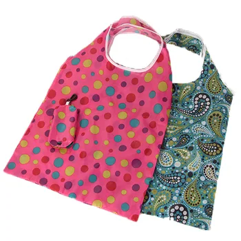 

Hot Reusable Shopping Bags Women Foldable Tote Bag Portable Cloth Eco Grocery Bag Folding Large Capacity Handbags