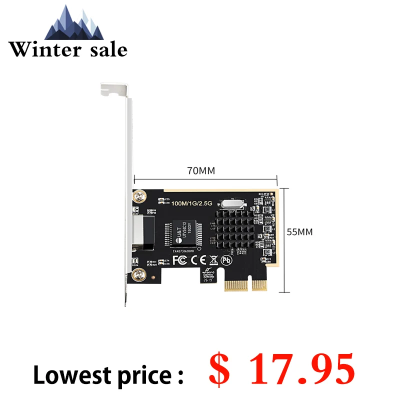 Сетевая карта PCIE для игр 2500 Мбит/с 10/100 Мбит/с|Сетевые карты| |