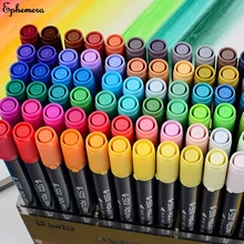 1pc dupla ponta escova marcador canetas fineliner canetas aquarela desenho marcador para colorir cor aleatória