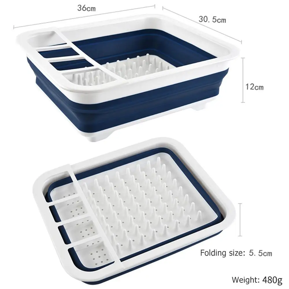 New-Foldable-Dish-Rack-Kitchen-Storage-Holder-Drainer-Bowl-Tableware-Plate-Portable-Drying-Rack-Home