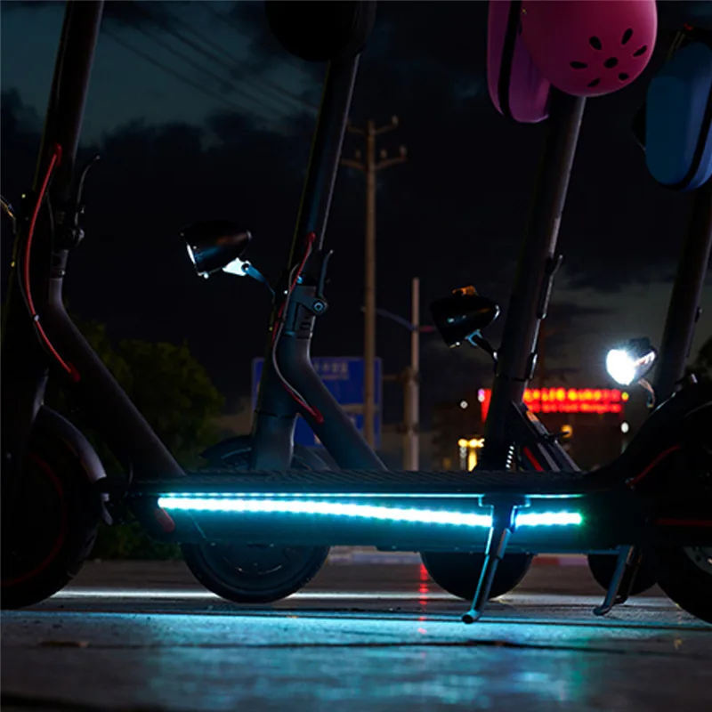 Electric Scooter LED Strip Flashlight Bar Lamp for Xiaomi M365 1S Pro 2 Scooter Skateboard Safety Warning Replacement Parts scooter accessories scooter light