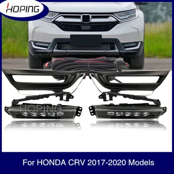

Hoping Front Bumper LED Fog Lamp Upgrade Modification Set For HONDA CRV 2017 2018 2019 2020 White Color Daytime Running Light