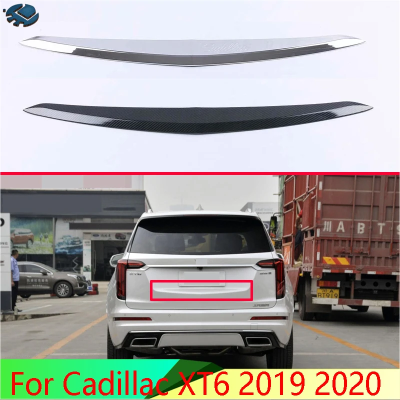 

Для Cadillac XT6 2019 2020 автомобильные аксессуары ABS Хромированная Задняя Крышка багажника для багажника Накладка для багажника