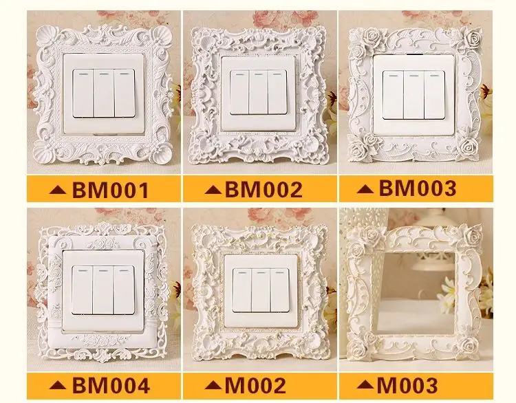 Полимерный переключатель, наклейка, переключатель, рамка для картины, выключатель питания, крышка, декоративная розетка, набор, настенное, Деревенское украшение, Современная рамка для переключателя