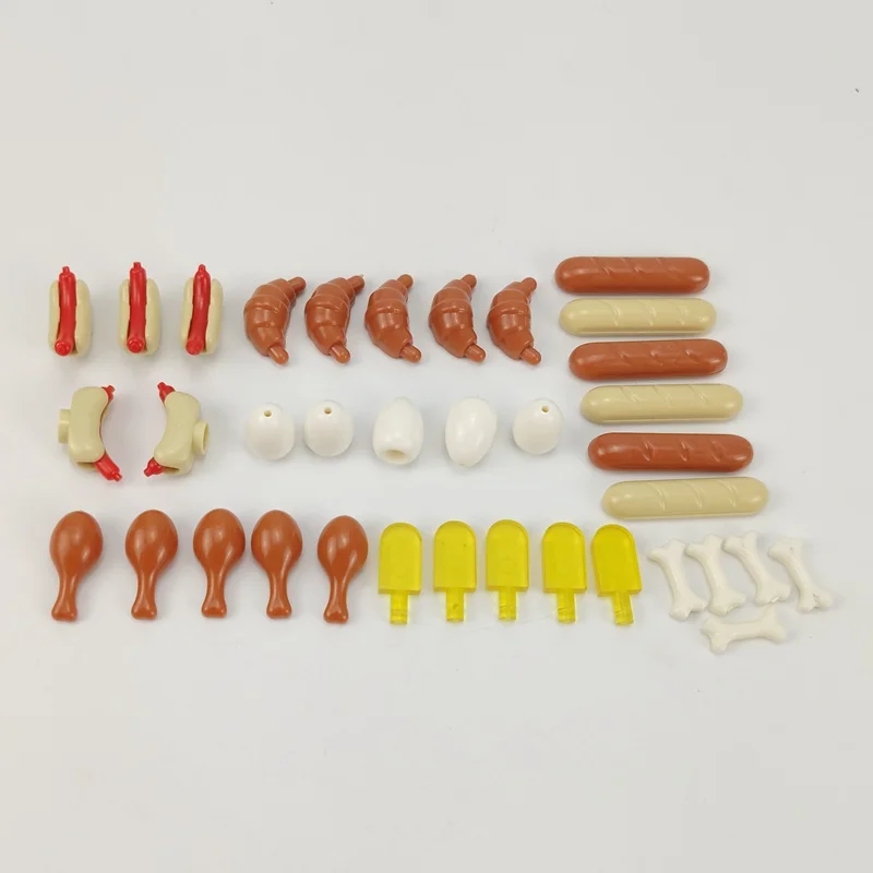 

Compatible for Legoing MOC Bricks The Food Bread Hot Dog 36Pcs Building Blocks Bricks Toys for Children DIY Block Parts Kid Gift