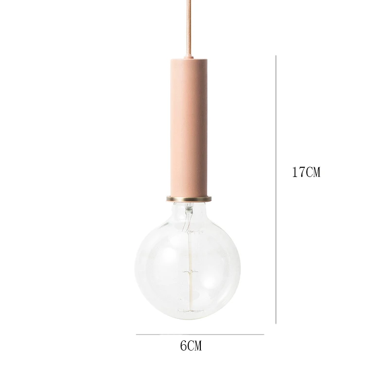 Скандинавские подвесные светильники Гостиная Бар Decorote Led подвесной светильник художественная цветная Подвесная лампа для спальни столовая светильники - Цвет корпуса: L Pink