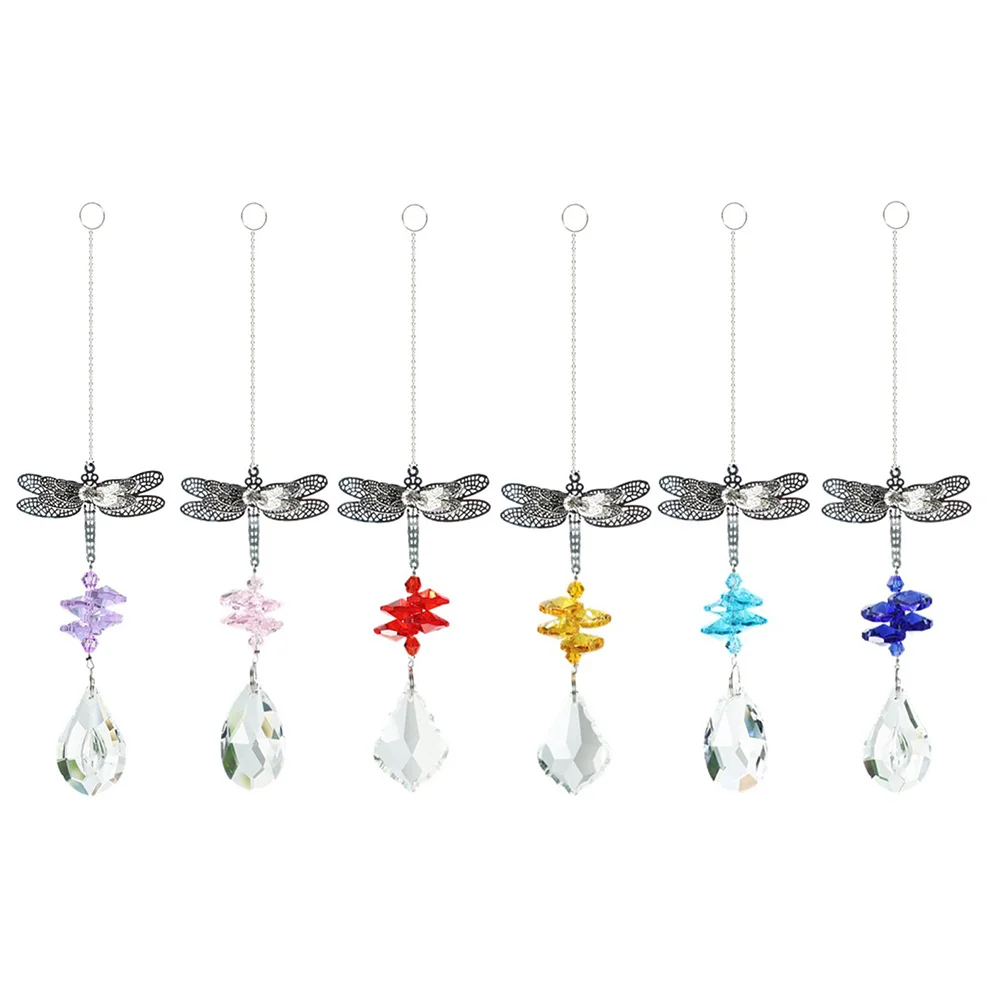 Dragonfly Handcrafted Hanging Crystal Garland Pendant DIY Chandelier Jewelry Center Part Window Garden Decoration 6