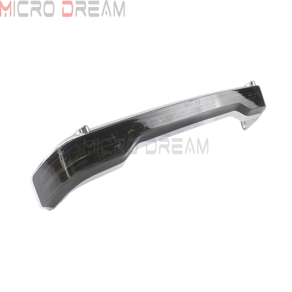  Motorcycle Chrome Red Wrap Tour Pack LED Brake Running Tail Light Wrap for Harley Touring Electra G - 4000235657059