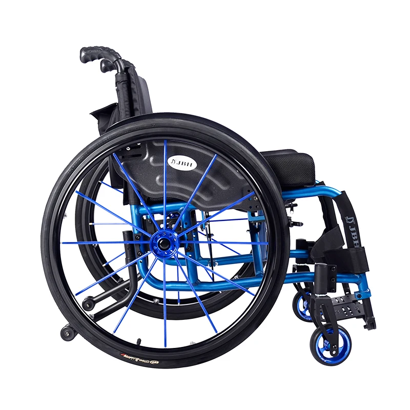 Aluminum Alloy Portable Folding Sports Wheelchair for the Elderly Disabled Light Chair High Quality and Strength electric stair climbing wheelchair