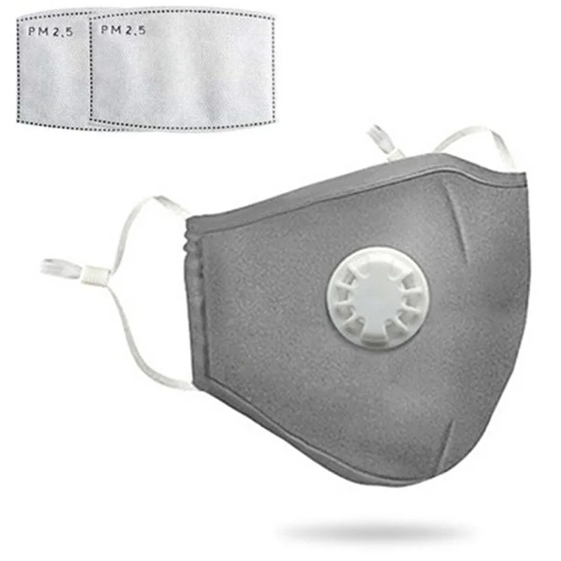 

Men Women Anti Dust Mask Anti PM2.5 Pollution Face Mouth Respirator Reuseable Breathable Valve Mask Filter 3D Mouth Cover+filter